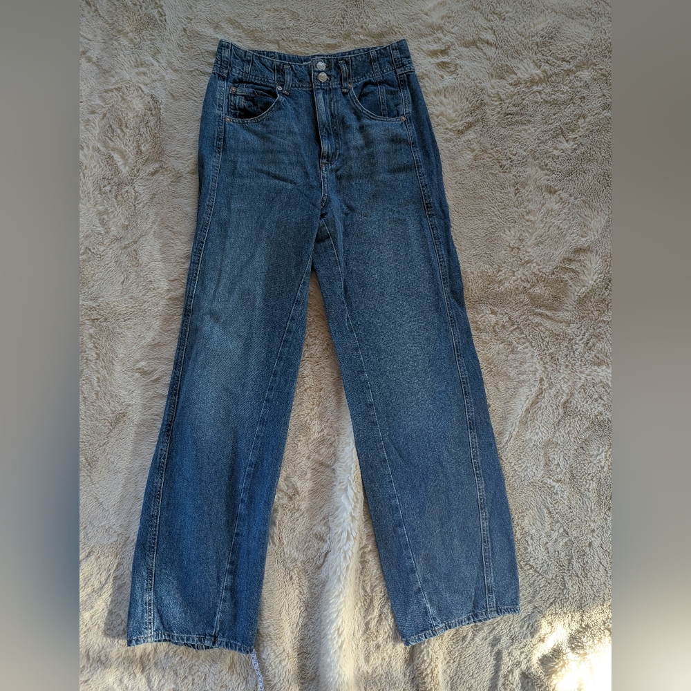 We The Free Dark Blue Straight Leg Jeans